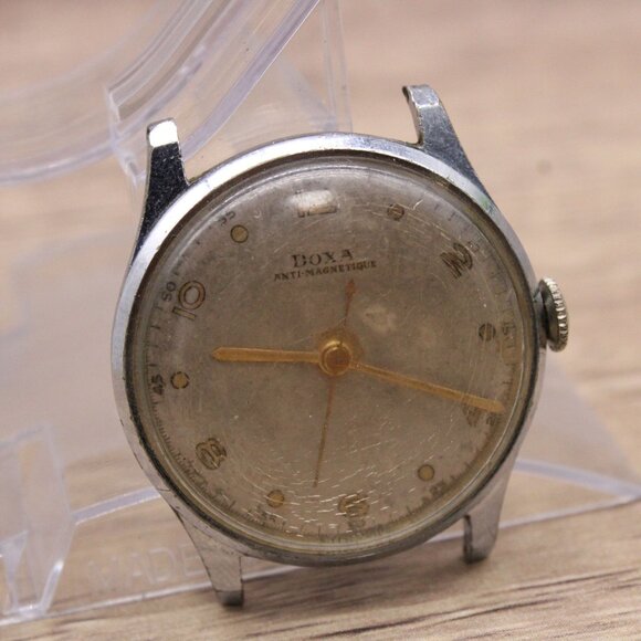 Vintage DOXA Antimagnetic Military Watch Mens Silver Tone Stainless Steel 1950's - Picture 2 of 6